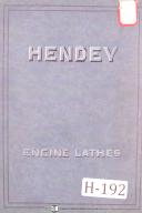Hendey-Barber Colman-Hendey Lathe \"1904 Design\", Repair Parts Manual-12 x 19-06